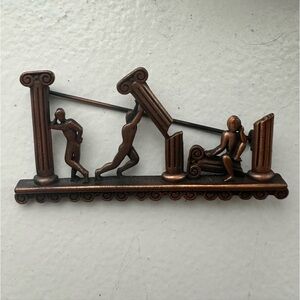 VTG AJC Humorous Greek Column brooch/pin